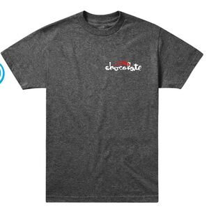 Lakai x Chocolate Portrait T-Shirt - Charcoal Heather in men’s medium.